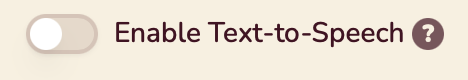 Enable text-to-speech
