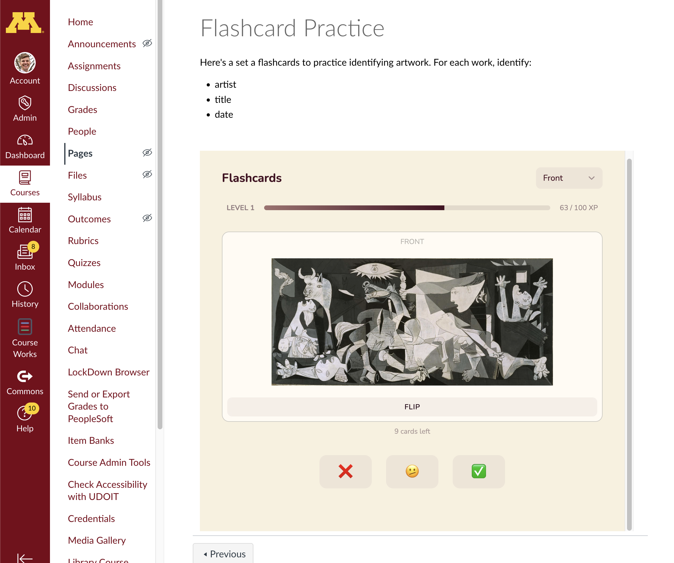 Final embedded activity in SmartyCards